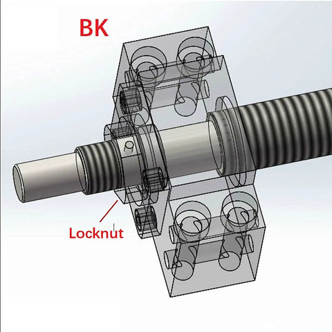 Ballscrew End Supports BK15 BF15 For SFU RM 2005 2010 20mm CNC Ball Screw Machines Low Noise Dustproof Ring Smooth Operation Easy Install With Lock Nut And Circlip Durable Carbon Steel Build, BK end support with locknut on 20mm ball screw