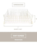 Lower Dish Rack Replacement For Dishwasher WD28X10284 with dimensions 20.25"x22" and height 6.625", shown in white steel.