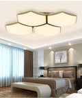 Super Sleek Dimmable Led Ceiling Pendant Light With Remote Control And Energy Saving Modern Chandelier For Living Room Bedroom Hallway Kitchen view in modern bedroom setting.