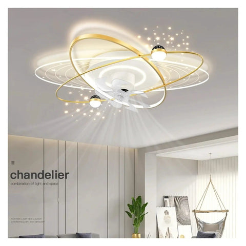 Modern Luxury Ceiling Fan Lamp High Transmittance Acrylic Ceiling Lamp, stylish design for living room or bedroom.