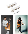 Durable Rock Solid Zinc Alloy Guitar Tuning Peg Set For Classical Acoustic And Folk Guitars With Silver Finish Machine Heads Tuners