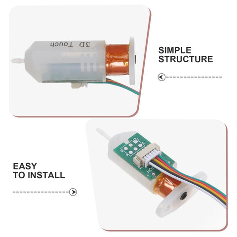 Auto Bed Leveling Sensor Probe For 3D Printers With Plastic Construction Fast Accurate Detection Compatible With Home DIY And Pro Grade Industrial Printers Stressfree Printing Touch Sensor Kit For Easy Bed Calibration. simple structure, easy install