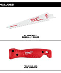 Folding Jab Saw For Multi Material Cutting With Quick Change Blade Lock Fits All 6 Inch Reciprocating Saw Blades Safe Folding Design
