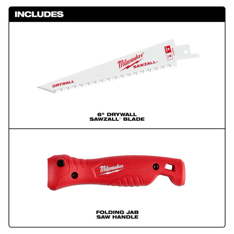 Folding Jab Saw For Multi Material Cutting With Quick Change Blade Lock Fits All 6 Inch Reciprocating Saw Blades Safe Folding Design