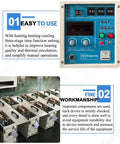 Rock Solid Heavy Duty High Frequency Induction Heater For Metal Heat Treatment And Blacksmithing Projects With Rapid Adjustable Heating Speed And Reliable Water Temp Protection For Smooth Operation control panel and multiple units in workshop setting
