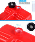 Close-up of 3 Gallon Portable Boat Fuel Tank With Easy Carry Design Lightweight Gas Tank showing built-in filter and cap.