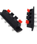 Dope Four Pin Four Position Speaker Terminal Blocks With Spring Loaded Push Release Clamp Test Clips For Stereo Speakers Pack Of Four