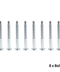 8 heavy duty bolts from Heavy Duty Truck Bed Mounting Hardware Kit Built Bad To The Bone For A Smooth Install And Rust Resistant Coating Direct Factory Replacement For Ford F250 F350 No Sweat Guaranteed.