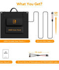 400W Foldable Portable Solar Panel For Power Stations And RVs IP68 Waterproof ETFE With MC4 Output accessories included