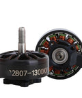 7 Inch FPV Racing Drone Motors Pack With Brushless Outrunner 1300KV Options showing aluminum housing and ball bearings