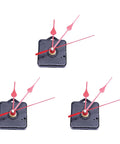3X Replacement Wall Clock Movement Kit With Pendulum And Hands Quartz Clock Motor Black And Red Finish DIY Clock Repair Parts