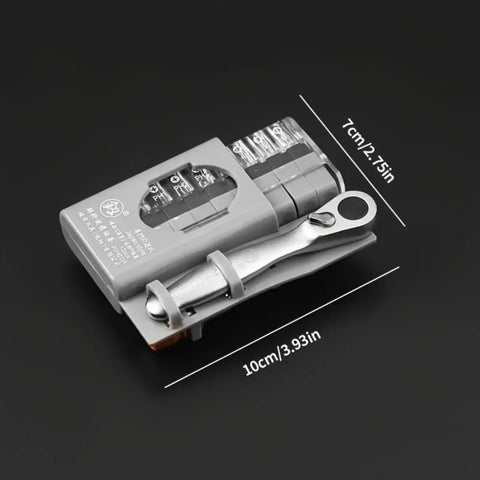 Clutch Right Angle Screwdriver With 36 Tooth Mini Ratchet Wrench For Super Tight Spots Low Profile Offset Driver And Magnetic Ratchet Tool in gray color with precision bits.