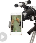 Beginner Friendly Astronomy Telescope With 70mm Aperture And 400mm Focal Length On An AZ Mount Refracting Scope With Phone Adapter