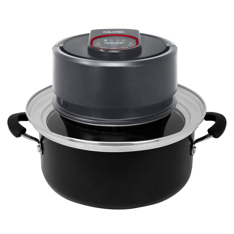 Digital Universal Air Fryer Lid Turns Any 6, 8, And 10 Quart Pot, Pan, Or Pressure Cooker Into An On Demand Air Fryer For Crispy Results