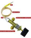 Low Pressure LPG Propane Gas Fireplace Fire Pit Flame Failure Safety Control Valve Kit with 3/8 inch flare swivel, 5/8 UNEF thread