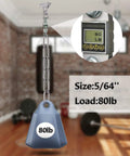 Front view of stainless steel safety chain with 5/64 in links and 80 lb load capacity.