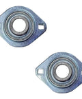 Two aluminum pillow block bearings with flanges for Three Quarter Inch Shaft Axle Bearing With Flanges For Dump Truck Tarp Systems Two Pack