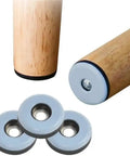 100 Pack Furniture Glides With Screws PTFE Floor Protectors For Carpet Hardwood Tile showing heavy load mover glides in various angles.