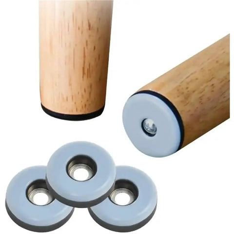 100 Pack Furniture Glides With Screws PTFE Floor Protectors For Carpet Hardwood Tile showing heavy load mover glides in various angles.