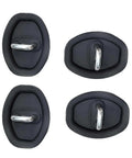 Slick Auto Door Lock Buffers Shield Metal Buckles From Gnarly Scratches While Acting As Sound Deadening Cushions For A Tight Fit And Super Smooth Shuts On Your Daily Driver Keeping Trim Fresh, four black silicone bumpers.