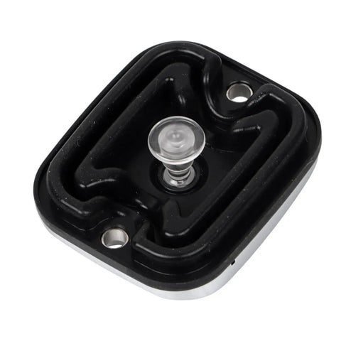 Bottom view of chrome Front Brake Master Cylinder Cover And Fluid Reservoir Cap for Harley Davidson 2005-2018