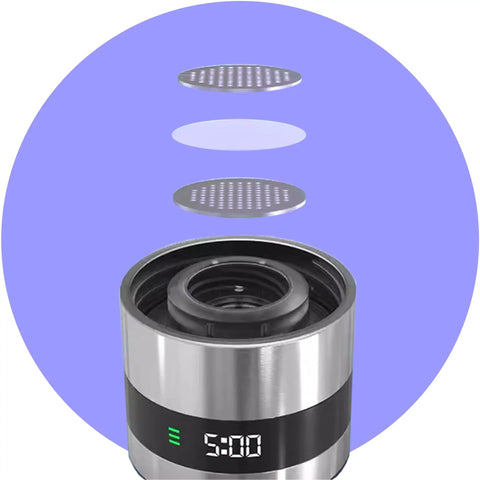 Portable Hydrogen Water Bottle Generator For Everyday Hydration Hack With Purifying Tech, glass lid components and digital display