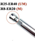 Premium 1pc ER Extension Rod And Collet Chuck Holder For Milling Machines Lathes And CNC Tools top view highlighting collet detail.