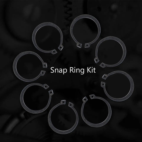 300 Piece E Clip Kit External Circlip Retaining Ring Set with Plastic Storage Case for Shafts Gears Bearings