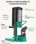 Detail view of Deadset Heavy Duty Claw Grip Hydraulic Lift Rig Featuring Rock Solid Aluminum Frame and Genuine Five Ton Lift Capacity components.