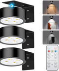 Must Have Picture Lights For Wall Magnetic Art Display Light Battery Operated LED Painting Light With Remote Control Dimmable And Timer 3 Pack Black Three Lighting Modes For Gallery Wall