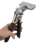 3 Inch Hand Seamer Tool for Sheet Metal Bending and Seaming in use, lightweight straight jaw metal bender for repairs