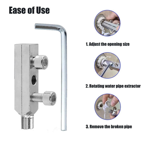 Broken Pipe Extractor Tool Set For Damaged Faucets And Water Pipes Beast Mode Heavy Duty Tap Remover Kit with Allen wrench