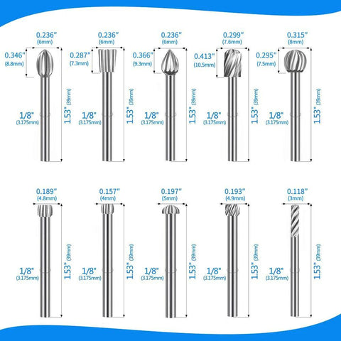 20-piece HSS wood engraving router bit set with 1/8in shanks for carving and DIY woodworking, Amazon brand
