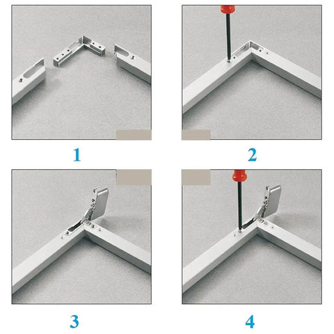 Installation steps for Concealed Top And Bottom Pivot Knife Hinge With Soft Close For Wood And Aluminum Glass Doors Zinc Alloy.