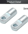 Two Pack Heavy Duty Iron Clevis Y Joint With Female Thread M10x1.25 32mm Bore 52mm Overall Length Pneumatic Air Cylinder Rod End Connector For Industrial Chemical Textile Electronics, 2pcs silver