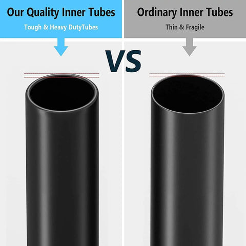 Comparison of 2-Pack 20 Inch Fat Bike Inner Tubes For 20x4.5 Or 20x5.0 Tires, 32mm Schrader Valve with ordinary tubes
