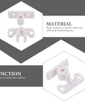 Close-up of 12 Pack White Plastic Cabinet Door Ball Latches For Dressers And Wardrobes with functional details visible