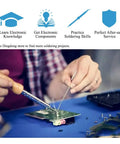 Hands assembling circuit board from Christmas Tree Soldering Kit For Beginners Ready To Go Hands On With Easy Instructions All In One Do It Yourself Electronics Practice Project To Build A Festive Glowing Tree And Master Soldering Skills.