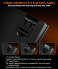 Big Time Wired Mechanical Gaming Keyboard With Hall Effect Magnetic Switches And Fully Adjustable Actuation showing 2-stage adjustment and ergonomic angles.