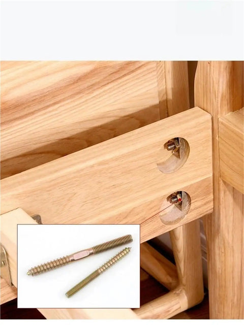 Close-up of 20 Pack M8 Double Ended Hanger Bolts for furniture fixing in wooden frame