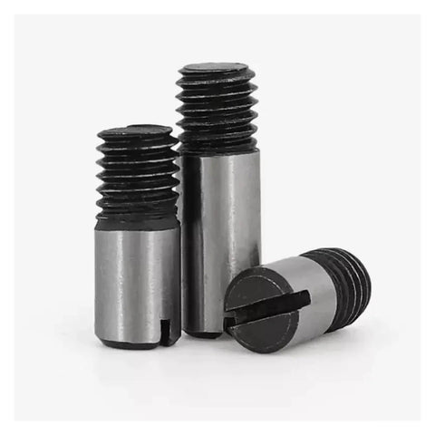Built Tough 45 Steel Outside Thread Solid Dowel Pins With Slotted Head M4-M20