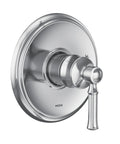 Dartmoor M-CORE 2-Series 1-Handle Shower Trim Kit Chrome Finish, circular shape, for U140 Mixing Valve, modern bath upgrade.