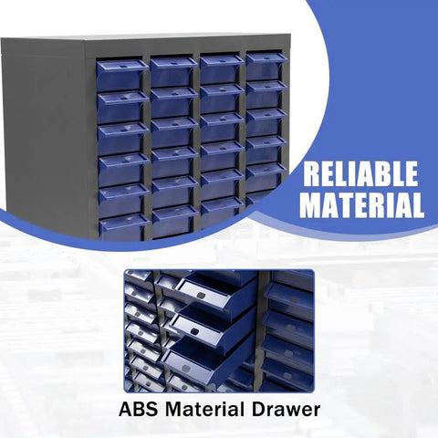 100 Drawer Parts Cabinet With ABS Drawers, Tool And Hardware Organizer Cabinet, Heavy Duty Steel Frame, Eco Friendly ABS, Grey