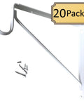 Badass Heavy Duty Welded Closet Rod And Shelf Support Brackets Gloss White Powder Coated Finish 20 Pack with mounting screws.