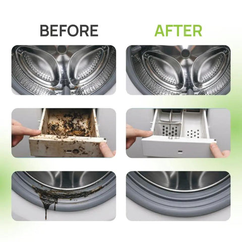 Before and after cleaning using All In One Washing Machine And Dryer Vent Cleaning Kit With Long Handle Brushes For Grout Crevices Lint Traps And Sinks Flexible Multi Purpose Cleaning Tools For All Washers And Dryers To Deep Clean And Freshen Your Home Like A Pro