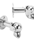 Premium Rotating Head Magnetic Door Stopper Made From 316 Marine Grade Stainless Steel With Self Aligning Adjustable Catch Holder Perfect For Boats Yachts Rv And Heavy Doors Windows - close-up of polished rotating head and catch holder.