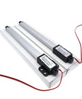 Cut The Hassle With This Badass Mini Electric Linear Actuator Generating Smooth 12V DC, sleek silver design with wiring.
