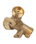 Premium Heavy Duty Brass Y Ball Valve Splitter Adapter 1/2 Female To 3/4 Male Thread Connector for faucet and garden hose