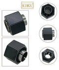 Half Inch Router Collet Chuck And Nut Replacement Self Releasing Design with heavy duty build for smooth routing, two-pack close-up views.