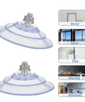 Heavy Duty Suction Cups With M8 Screws 4 Pack, clear pads for smooth surfaces like glass, tile, and metal.